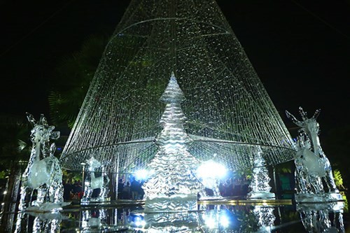 Hanoi streets lit up as merry Christmas comes - ảnh 7